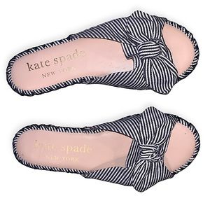 KATE SPADE NEW YORK | Saltie shore bow striped flat sandals